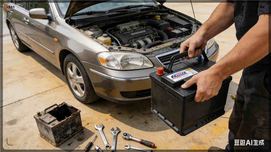 镇原汽车换电瓶电话【案例】